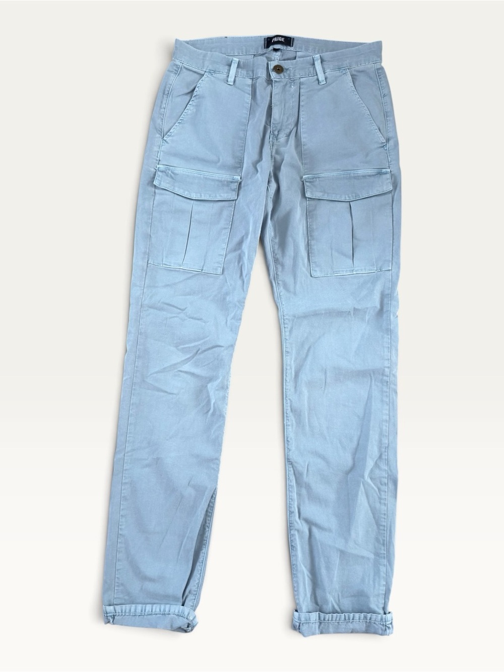 PAIGE Cargo Pants Green Size 30 Stretch Cotton Utility